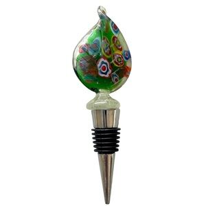Vintage Glass Wine Bottle Stopper